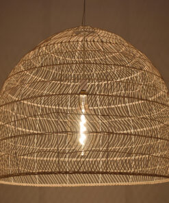 GloboStar® GLOBOSTAR® MALIBU 00965 Boho Κρεμαστό Φωτιστικό Οροφής με Ντουί 1 x E27 AC 220-240V IP20 - Μπεζ - Μ100 x Π100 x Y86cm