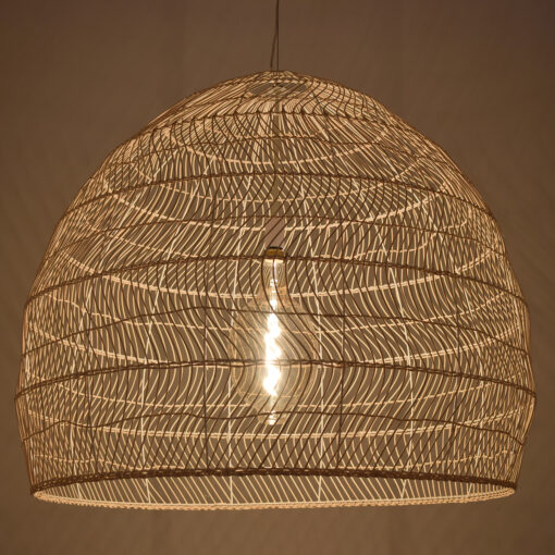 GloboStar® GLOBOSTAR® MALIBU 00965 Boho Κρεμαστό Φωτιστικό Οροφής με Ντουί 1 x E27 AC 220-240V IP20 - Μπεζ - Μ100 x Π100 x Y86cm