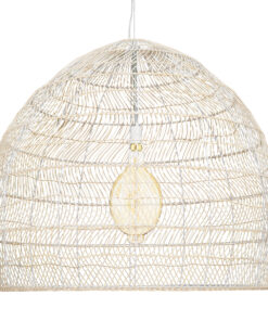 GLOBOSTAR® MALIBU 00965 Boho Κρεμαστό Φωτιστικό Οροφής με Ντουί 1 x E27 AC 220-240V IP20 - Μπεζ - Μ100 x Π100 x Y86cm 12 00965 4