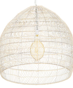 GLOBOSTAR® MALIBU 00965 Boho Κρεμαστό Φωτιστικό Οροφής με Ντουί 1 x E27 AC 220-240V IP20 - Μπεζ - Μ100 x Π100 x Y86cm 13 00965 5