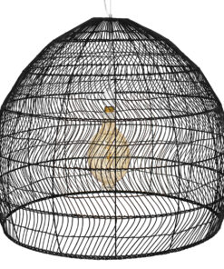 GLOBOSTAR® MALIBU 00966 Boho Κρεμαστό Φωτιστικό Οροφής με Ντουί 1 x E27 AC 220-240V IP20 - Μαύρο - Μ100 x Π100 x Y86cm 14 00966 5