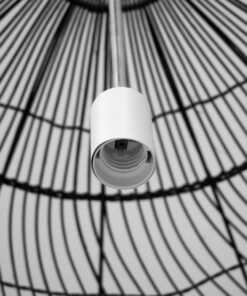 GLOBOSTAR® MALIBU 00966 Boho Κρεμαστό Φωτιστικό Οροφής με Ντουί 1 x E27 AC 220-240V IP20 - Μαύρο - Μ100 x Π100 x Y86cm 16 00966 7