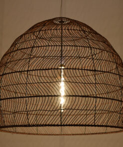 GloboStar® GLOBOSTAR® MALIBU 00967 Boho Κρεμαστό Φωτιστικό Οροφής με Ντουί 1 x E27 AC 220-240V IP20 - Καφέ - Μ100 x Π100 x Y86cm