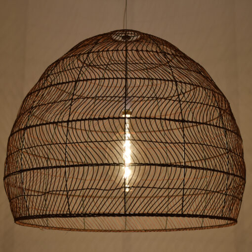 GloboStar® GLOBOSTAR® MALIBU 00967 Boho Κρεμαστό Φωτιστικό Οροφής με Ντουί 1 x E27 AC 220-240V IP20 - Καφέ - Μ100 x Π100 x Y86cm
