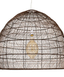 GLOBOSTAR® MALIBU 00967 Boho Κρεμαστό Φωτιστικό Οροφής με Ντουί 1 x E27 AC 220-240V IP20 - Καφέ - Μ100 x Π100 x Y86cm 12 00967 4