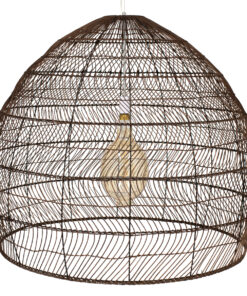 GLOBOSTAR® MALIBU 00967 Boho Κρεμαστό Φωτιστικό Οροφής με Ντουί 1 x E27 AC 220-240V IP20 - Καφέ - Μ100 x Π100 x Y86cm 13 00967 5