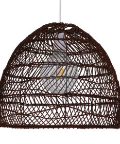 GLOBOSTAR® MALIBU 00970 Boho Κρεμαστό Φωτιστικό Οροφής με Ντουί 1 x E27 AC 220-240V IP20 - Καφέ - Μ40 x Π40 x Υ35cm 10 00970 4