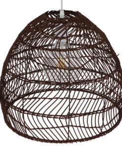 GLOBOSTAR® MALIBU 00970 Boho Κρεμαστό Φωτιστικό Οροφής με Ντουί 1 x E27 AC 220-240V IP20 - Καφέ - Μ40 x Π40 x Υ35cm 11 00970 5