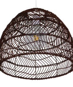 GLOBOSTAR® MALIBU 00970 Boho Κρεμαστό Φωτιστικό Οροφής με Ντουί 1 x E27 AC 220-240V IP20 - Καφέ - Μ40 x Π40 x Υ35cm 12 00970 6