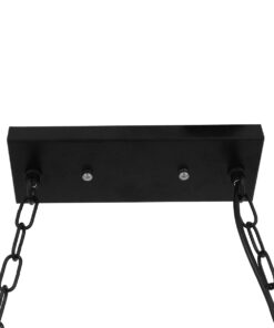 GLOBOSTAR® BILLIARD 00972 Vintage Κρεμαστό Φωτιστικό Οροφής με Ντουί 2 x E27 AC 220-240V IP20 - Mαύρο & Μελί - Μ71 x Π25 x Υ30cm 16 00972 8