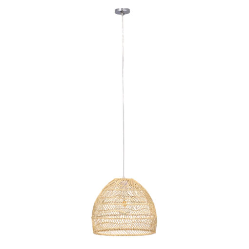 GloboStar® GLOBOSTAR® MALIBU 00973 Boho Κρεμαστό Φωτιστικό Οροφής με Ντουί 1 x E27 AC 220-240V IP20 - Μπεζ - Μ40 x Π40 x Υ35cm