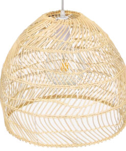 GLOBOSTAR® MALIBU 00973 Boho Κρεμαστό Φωτιστικό Οροφής με Ντουί 1 x E27 AC 220-240V IP20 - Μπεζ - Μ40 x Π40 x Υ35cm 8 00973 4