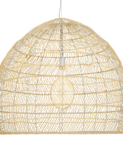 GLOBOSTAR® MALIBU 00974 Boho Κρεμαστό Φωτιστικό Οροφής με Ντουί 1 x E27 AC 220-240V IP20 - Μπεζ - Μ100 x Π100 x Y86cm 12 00974 4