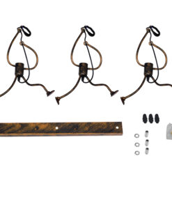 GLOBOSTAR® LITTLE MAN 00979 Μοντέρνο Κρεμαστό Φωτιστικό Οροφής με Ντουί 3 x E27 AC 220-240V IP20 - Χάλκινο - Μ70 x Π10 x Υ105cm 13 00979 7