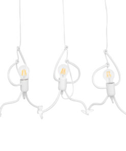 GloboStar® GLOBOSTAR® FIGURE 10000981 Παιδικό Κρεμαστό Φωτιστικό Οροφής με Ντουί 3 x E27 AC 220-240V IP20 - Λευκό - Μ70 x Π10 x Υ105cm