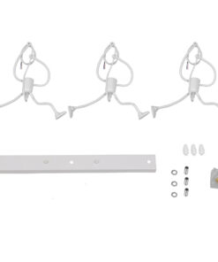 GLOBOSTAR® FIGURE 10000981 Παιδικό Κρεμαστό Φωτιστικό Οροφής με Ντουί 3 x E27 AC 220-240V IP20 - Λευκό - Μ70 x Π10 x Υ105cm 13 00981 07