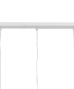 GLOBOSTAR® LITTLE MAN 00981 Μοντέρνο Κρεμαστό Φωτιστικό Οροφής με Ντουί 3 x E27 AC 220-240V IP20 - Λευκό - Μ70 x Π10 x Υ105cm 12 00981 6