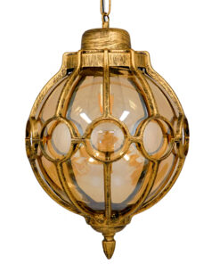 Alternative view of GLOBOSTAR® ETOILE 00987 Vintage Κρεμαστό Φωτιστικό Οροφής με Ντουί 1 x E27 AC 220-240V IP20 - Μπρούτζινο & Μελί - Μ28 x Π28 x Y38cm