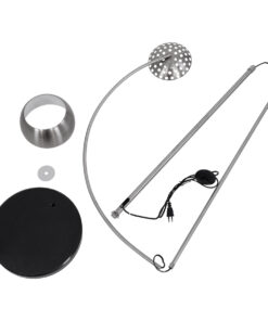 GLOBOSTAR® PRAGUE 00989 Μοντέρνο Επιδαπέδιο Φωτιστικό με Ντουί 1 x E27 AC 220-240V IP20 - Νίκελ Βούρτσας - Μ90 x Π29.5 x Υ180cm 24 00989 12