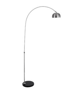 GLOBOSTAR® PRAGUE 00989 Μοντέρνο Επιδαπέδιο Φωτιστικό με Ντουί 1 x E27 AC 220-240V IP20 - Νίκελ Βούρτσας - Μ90 x Π29.5 x Υ180cm 16 00989 3