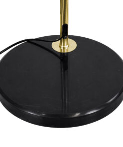 GloboStar® PRAGUE 00991 Μοντέρνο Επιδαπέδιο Φωτιστικό Μονόφωτο 1 x E27 IP20 Χρυσό Μέταλλο με Μαύρο Μάρμαρο - Μ90 x Π29.5 x Υ180cm 26 00991 11