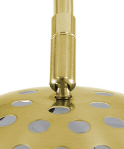 GloboStar® PRAGUE 00991 Μοντέρνο Επιδαπέδιο Φωτιστικό Μονόφωτο 1 x E27 IP20 Χρυσό Μέταλλο με Μαύρο Μάρμαρο - Μ90 x Π29.5 x Υ180cm 22 00991 7