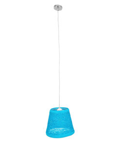 GloboStar® GLOBOSTAR® PLAYROOM 00995 Vintage Κρεμαστό Φωτιστικό Οροφής με Ντουί 1 x E27 AC 220-240V IP20 - Μπλε - Μ32 x Π32 x Υ27cm