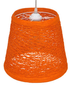 GLOBOSTAR® PLAYROOM 00997 Vintage Κρεμαστό Φωτιστικό Οροφής με Ντουί 1 x E27 AC 220-240V IP20 - Πορτοκαλί - Μ32 x Π32 x Υ27cm 9 00997 4