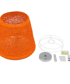 GLOBOSTAR® PLAYROOM 00997 Vintage Κρεμαστό Φωτιστικό Οροφής με Ντουί 1 x E27 AC 220-240V IP20 - Πορτοκαλί - Μ32 x Π32 x Υ27cm 11 00997 6