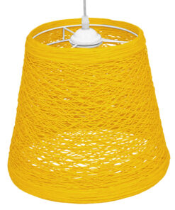 GLOBOSTAR® PLAYROOM 00998 Vintage Κρεμαστό Φωτιστικό Οροφής με Ντουί 1 x E27 AC 220-240V IP20 - Κίτρινο - Μ32 x Π32 x Υ27cm 9 00998 4