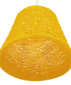 GLOBOSTAR® PLAYROOM 00998 Vintage Κρεμαστό Φωτιστικό Οροφής με Ντουί 1 x E27 AC 220-240V IP20 - Κίτρινο - Μ32 x Π32 x Υ27cm 10 00998 5