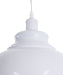 GLOBOSTAR® ANDY 00999 Μοντέρνο Κρεμαστό Φωτιστικό Οροφής με Ντουί 1 x E27 AC 220-240V IP20 - Λευκό & Χρυσό - Μ35 x Π35 x Υ28cm 15 00999 7