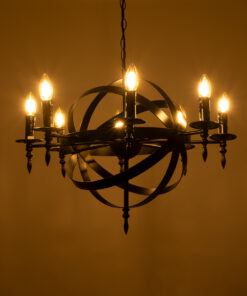 Alternative view of GLOBOSTAR® ESTELLE 01003 Vintage Κρεμαστό Φωτιστικό Οροφής με Ντουί 8 x E14 AC 220-240V IP20 - Μαύρο - Μ65 x Π65 x Y50cm