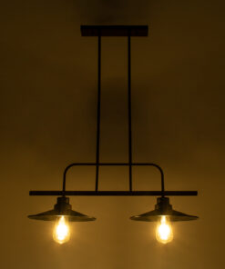 Alternative view of GLOBOSTAR® REGAL 01007 Vintage Φωτιστικό Οροφής με Ντουί 2 x E27 AC 220-240V IP20 - Μαύρο - Μ67 x Π26 x Υ85cm