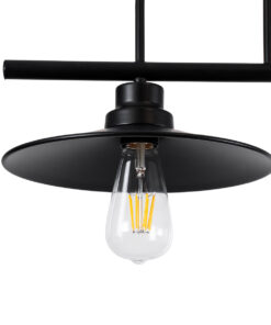 GLOBOSTAR® REGAL 01007 Vintage Φωτιστικό Οροφής με Ντουί 2 x E27 AC 220-240V IP20 - Μαύρο - Μ67 x Π26 x Υ85cm 19 01007 9