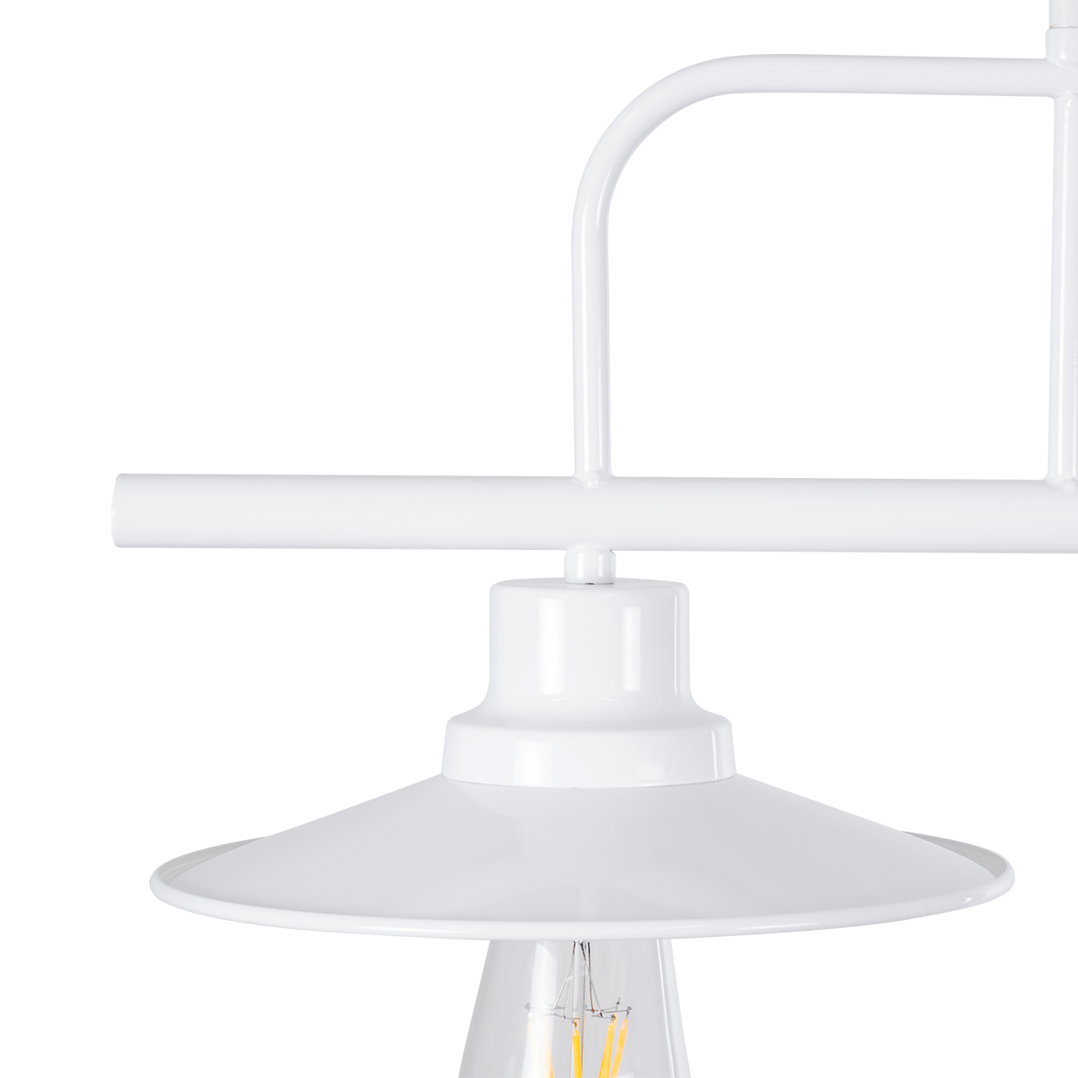 GloboStar® REGAL 01008 Vintage Φωτιστικό Οροφής Ράγα Δίφωτο 2 x E27 IP20 Λευκό Μέταλλο - Μ80 x Π26 x Υ82cm 10 GloboStar® REGAL 01008 Vintage Φωτιστικό Οροφής Ράγα Δίφωτο 2 x E27 IP20 Λευκό Μέταλλο - Μ80 x Π26 x Υ82cm - Image 9