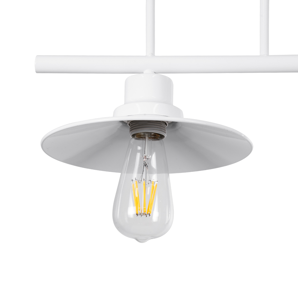 GloboStar® REGAL 01008 Vintage Φωτιστικό Οροφής Ράγα Δίφωτο 2 x E27 IP20 Λευκό Μέταλλο - Μ80 x Π26 x Υ82cm 9 GloboStar® REGAL 01008 Vintage Φωτιστικό Οροφής Ράγα Δίφωτο 2 x E27 IP20 Λευκό Μέταλλο - Μ80 x Π26 x Υ82cm - Image 8