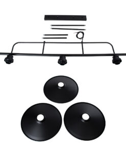 GLOBOSTAR® REGAL 01009 Vintage Φωτιστικό Οροφής με Ντουί 3 x E27 AC 220-240V IP20 - Μαύρο - Μ110 x Π26 x Υ75cm 22 01009 12