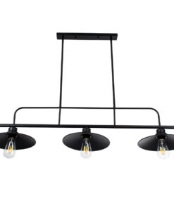 GLOBOSTAR® REGAL 01009 Vintage Φωτιστικό Οροφής με Ντουί 3 x E27 AC 220-240V IP20 - Μαύρο - Μ110 x Π26 x Υ75cm 16 01009 6