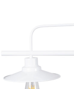 GloboStar® REGAL 01010 Vintage Φωτιστικό Οροφής Ράγα Τρίφωτο 3 x E27 IP20 Λευκό Μέταλλο - Μ110 x Π26 x Υ75cm 20 01010 10