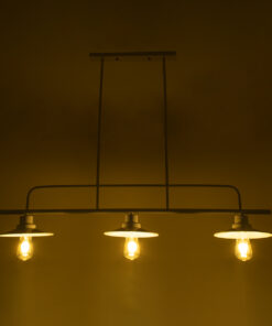 Alternative view of GloboStar® REGAL 01010 Vintage Φωτιστικό Οροφής Ράγα Τρίφωτο 3 x E27 IP20 Λευκό Μέταλλο - Μ110 x Π26 x Υ75cm