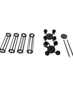 GLOBOSTAR® TUBING 01013 Vintage Κρεμαστό Φωτιστικό Οροφής με Ντουί 4 x E27 AC 220-240V IP20 - Μαύρο - Μ27 x Π27 x Y47cm 20 01013 11