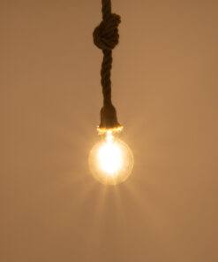 Alternative view of GLOBOSTAR® ROPE 01018 Boho Κρεμαστό Φωτιστικό Οροφής με Ντουί 1 x E27 AC 220-240V IP20 - Μπεζ - Μ3.5 x Π3.5 x Υ200cm