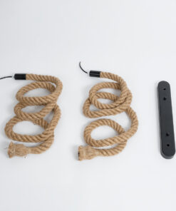 GLOBOSTAR® ROPE 01019 Boho Κρεμαστό Φωτιστικό Οροφής με Ντουί 2 x E27 AC 220-240V IP20 - Μπεζ - Μ38 x Π3.5 x Υ200cm 16 01019 9