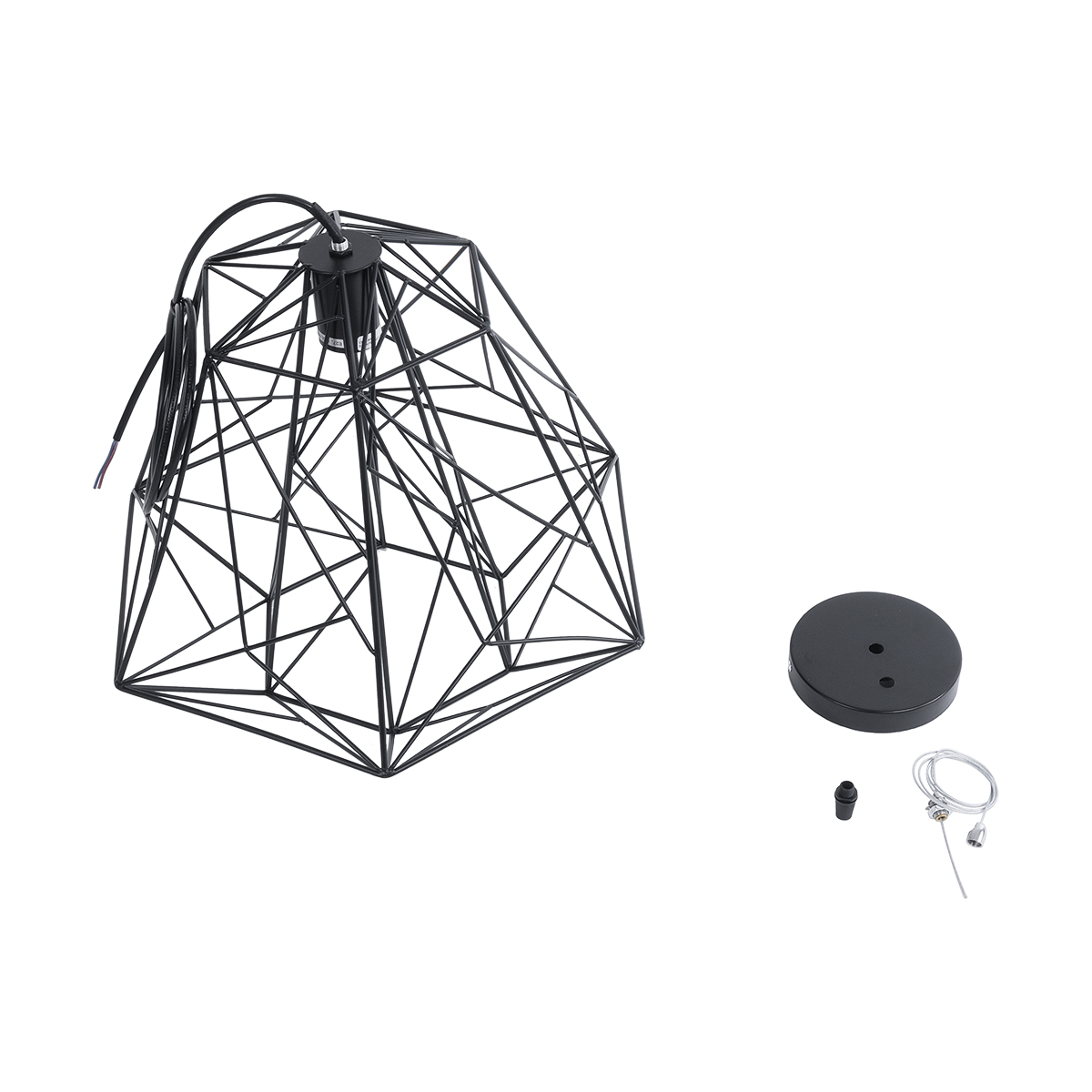 GLOBOSTAR® GRID 01022 Vintage Κρεμαστό Φωτιστικό Οροφής με Ντουί 1 x E27 AC 220-240V IP20 - Μαύρο - Μ40 x Π40 x Υ33cm 11 GLOBOSTAR® GRID 01022 Vintage Κρεμαστό Φωτιστικό Οροφής με Ντουί 1 x E27 AC 220-240V IP20 - Μαύρο - Μ40 x Π40 x Υ33cm - Image 10