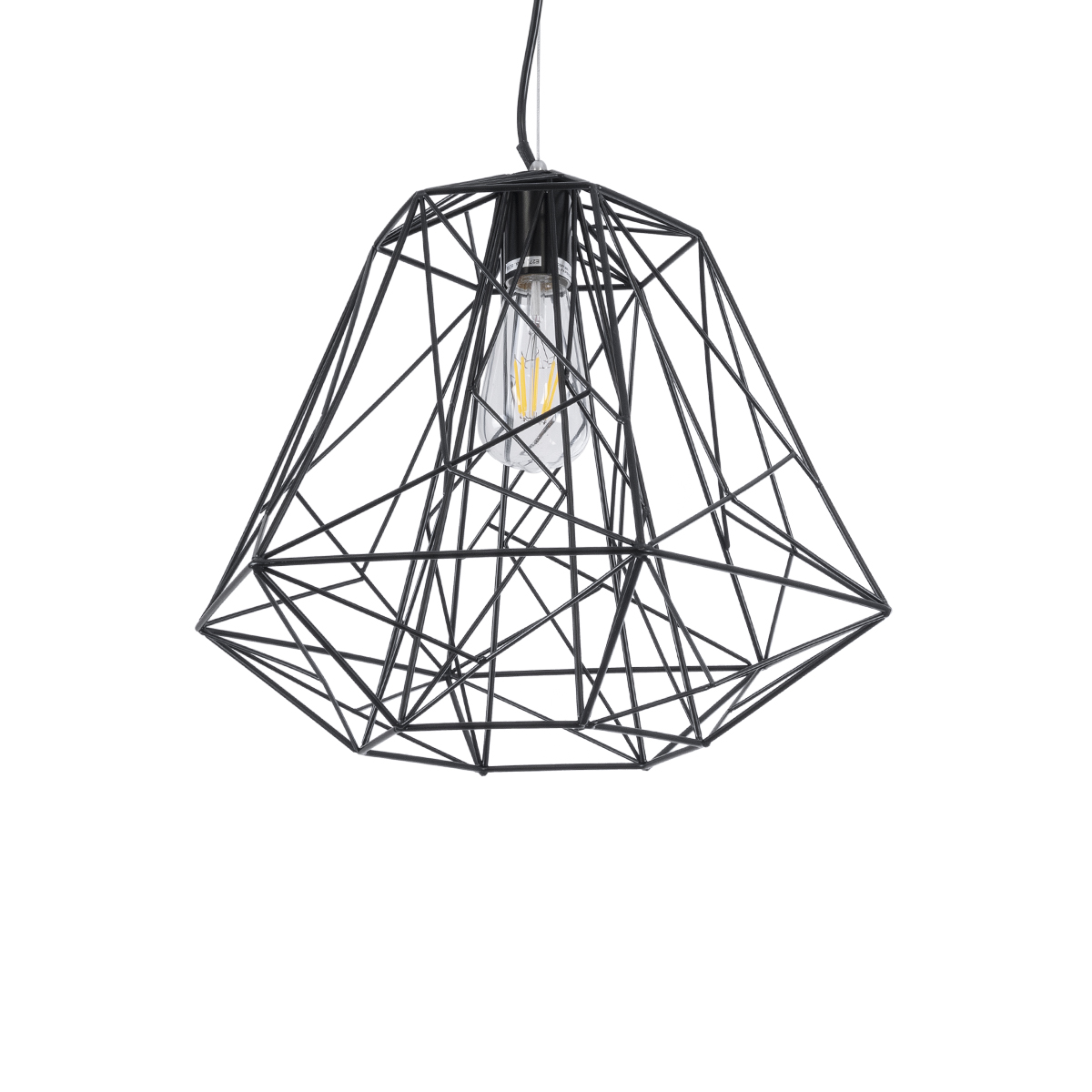 GLOBOSTAR® GRID 01022 Vintage Κρεμαστό Φωτιστικό Οροφής με Ντουί 1 x E27 AC 220-240V IP20 - Μαύρο - Μ40 x Π40 x Υ33cm 2 GloboStar® GLOBOSTAR® GRID 01022 Vintage Κρεμαστό Φωτιστικό Οροφής με Ντουί 1 x E27 AC 220-240V IP20 - Μαύρο - Μ40 x Π40 x Υ33cm