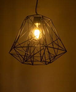 Alternative view of GLOBOSTAR® GRID 01022 Vintage Κρεμαστό Φωτιστικό Οροφής με Ντουί 1 x E27 AC 220-240V IP20 - Μαύρο - Μ40 x Π40 x Υ33cm