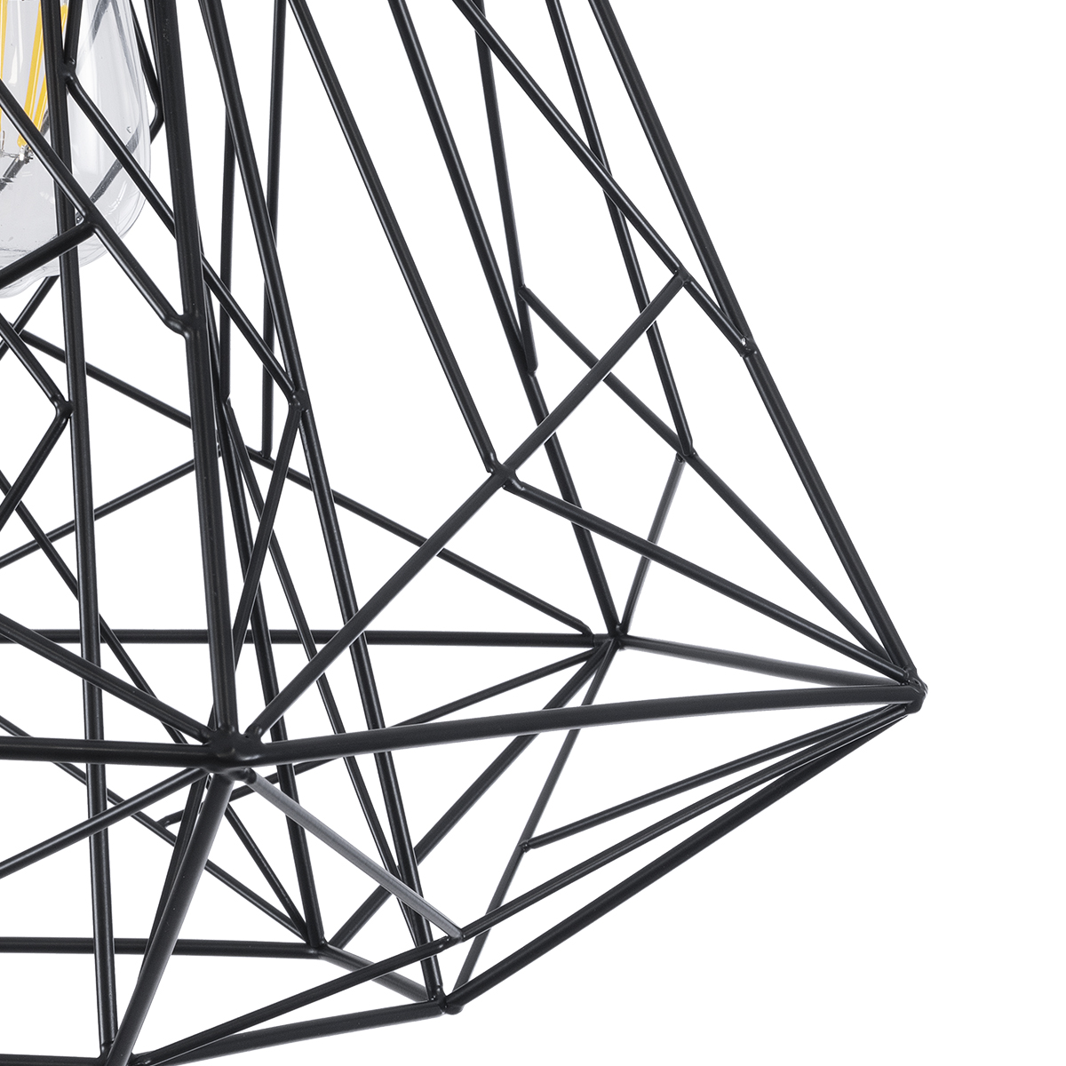 GLOBOSTAR® GRID 01022 Vintage Κρεμαστό Φωτιστικό Οροφής με Ντουί 1 x E27 AC 220-240V IP20 - Μαύρο - Μ40 x Π40 x Υ33cm 9 GLOBOSTAR® GRID 01022 Vintage Κρεμαστό Φωτιστικό Οροφής με Ντουί 1 x E27 AC 220-240V IP20 - Μαύρο - Μ40 x Π40 x Υ33cm - Image 8