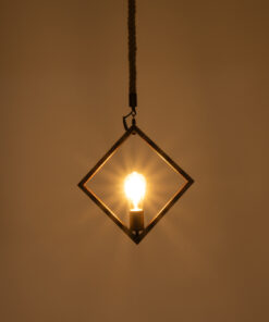 Alternative view of GLOBOSTAR® ALCO 01023 Vintage Κρεμαστό Φωτιστικό Οροφής με Ντουί 1 x E27 AC 220-240V IP20 - Χάλκινο & Μπεζ - Μ35 x Π3 x Υ35cm