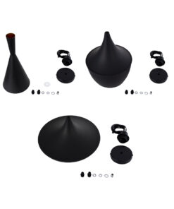 GLOBOSTAR® SHANGHAI 01025 Μοντέρνο Κρεμαστό Φωτιστικό Οροφής με Ντουί 3 x E27 AC 220-240V IP20 - Μαύρο & Χρυσό - Μ79.5 x Π79.5 x Υ38cm - Σετ 3 Τεμαχίων 29 01025 set 7